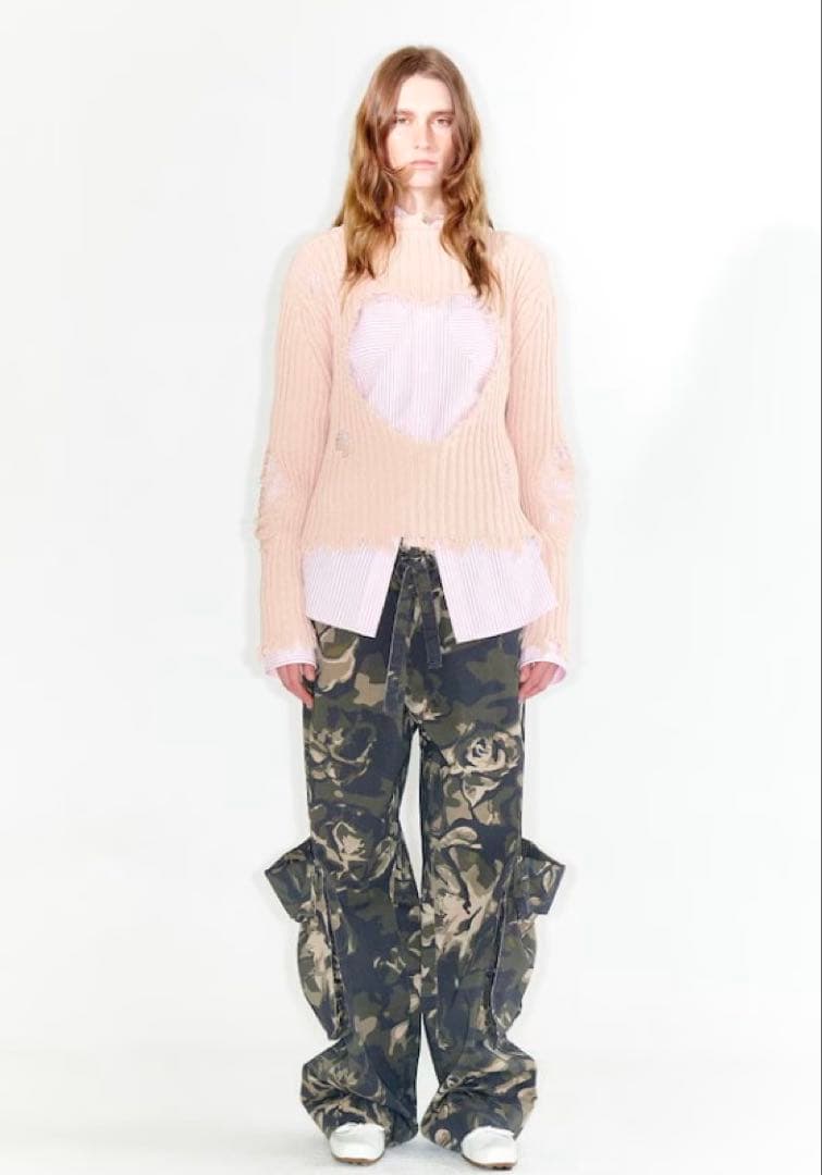 【Open Yy】CAMO ROLLED WAIST CARGO PANTS