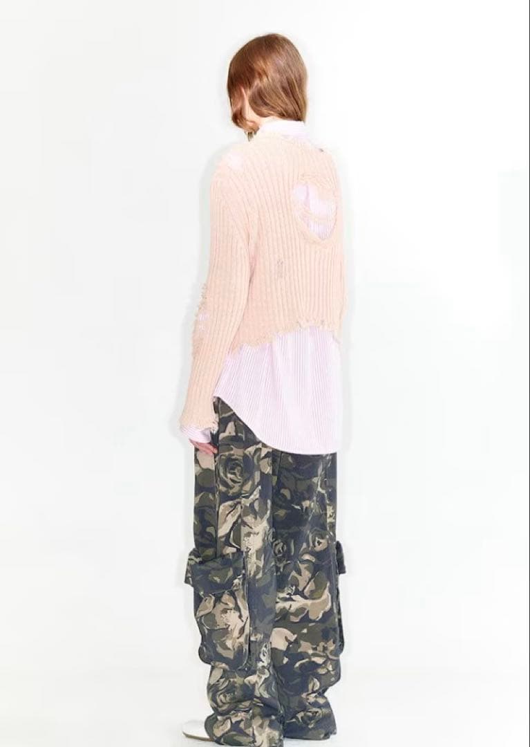 【Open Yy】CAMO ROLLED WAIST CARGO PANTS