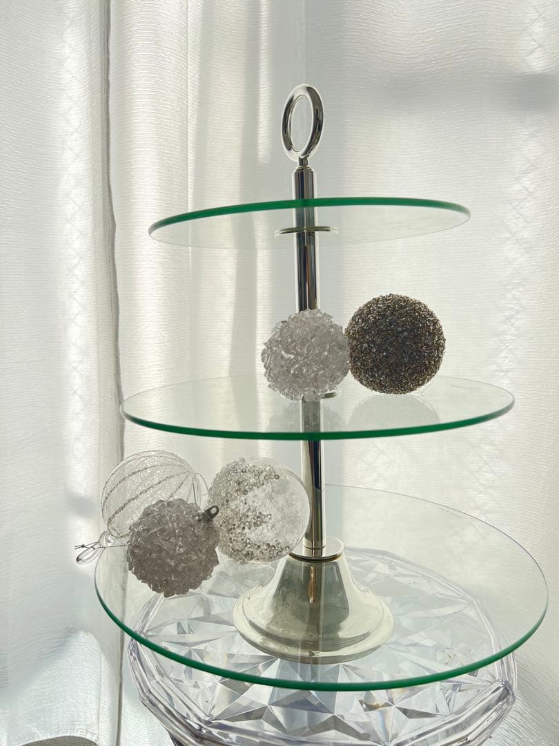 【未使用】【希少】ケーキスタンド　3段トレイ　アフタヌーンティースタンド　伊勢丹