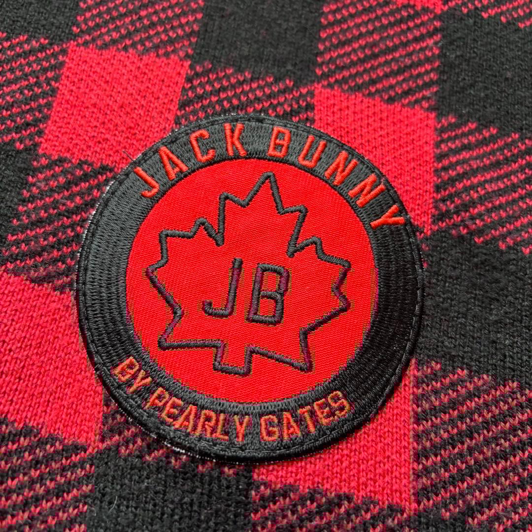 【美品】Jack Bunny!! ジャックバニー チェック柄 長袖ニットセーター