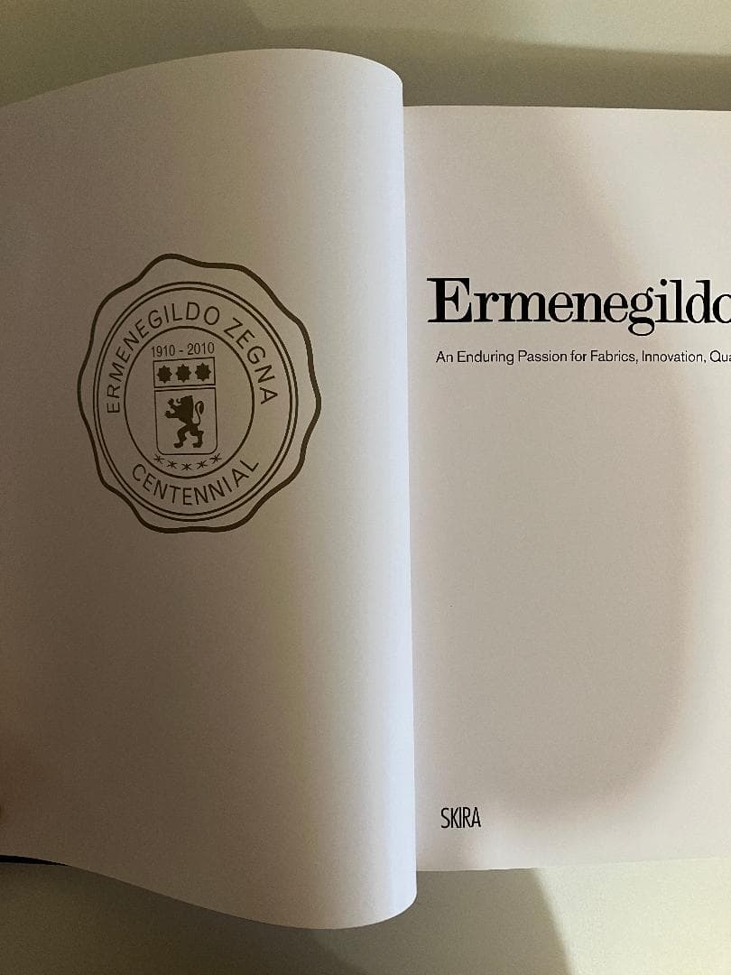 エルメネジルド・ゼニア 創業100周年記念本 公式写真資料集