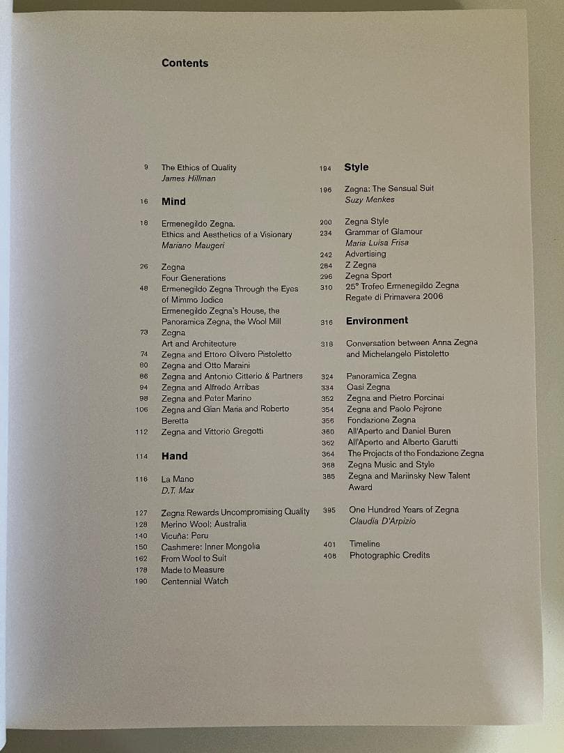 エルメネジルド・ゼニア 創業100周年記念本 公式写真資料集