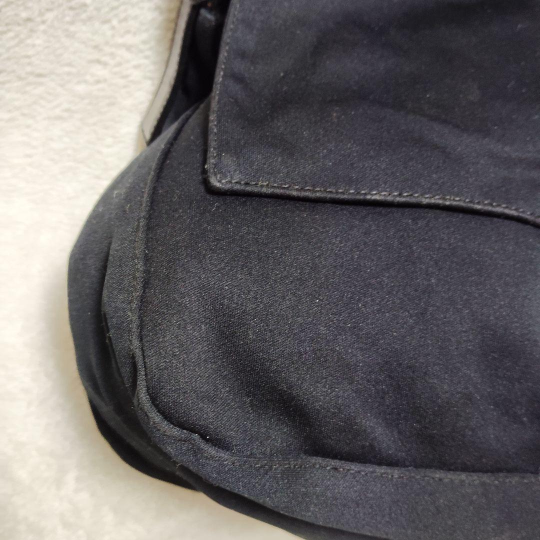 フェンディ　マンマバケット　ワンショルダーバッグ　コットンジャージ　レザー　黒