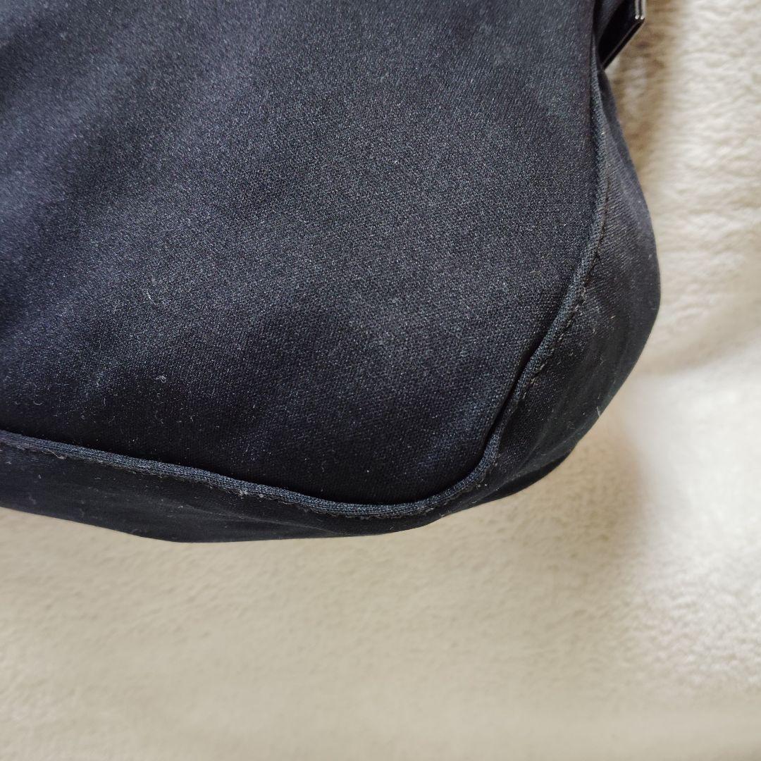 フェンディ　マンマバケット　ワンショルダーバッグ　コットンジャージ　レザー　黒