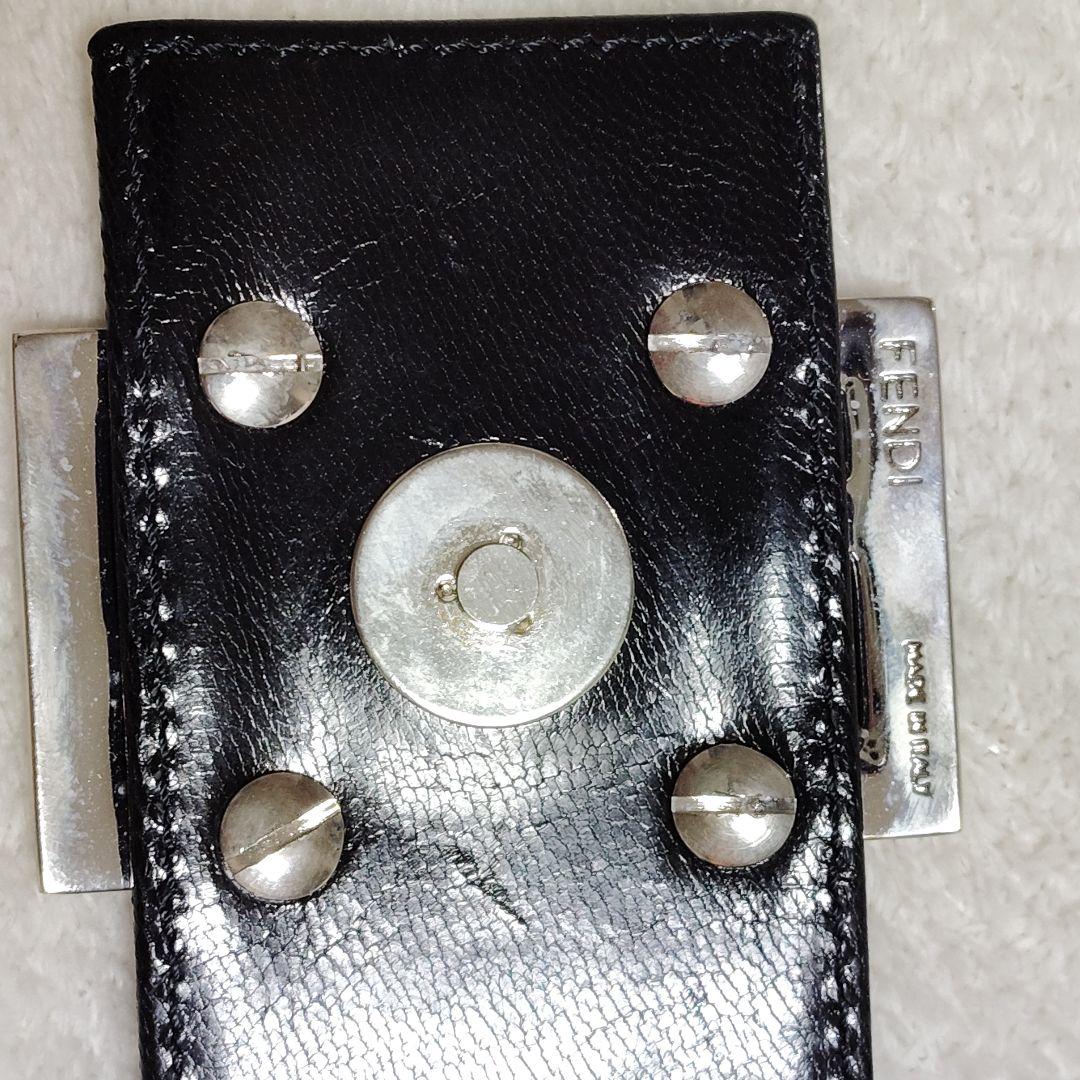 フェンディ　マンマバケット　ワンショルダーバッグ　コットンジャージ　レザー　黒