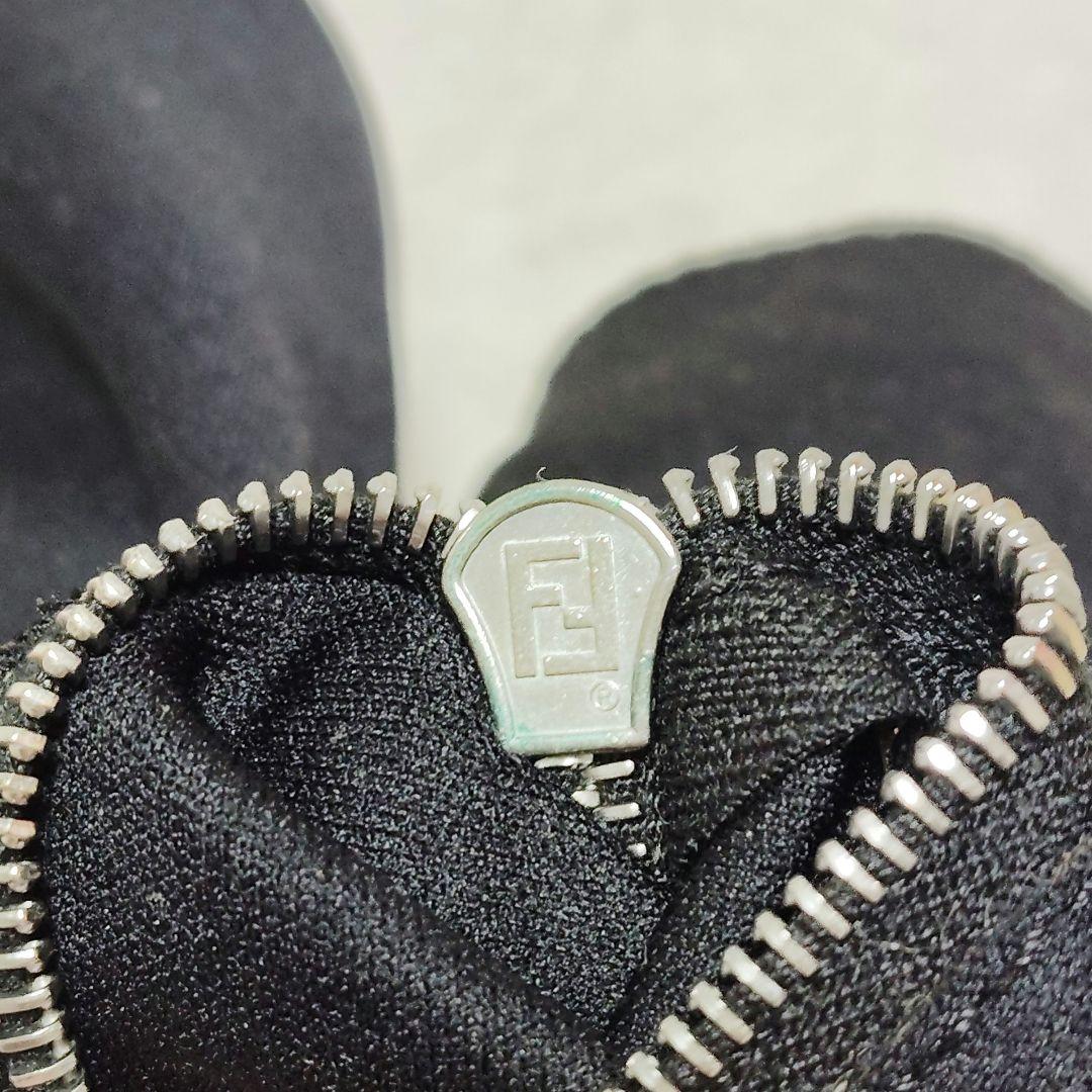 フェンディ　マンマバケット　ワンショルダーバッグ　コットンジャージ　レザー　黒