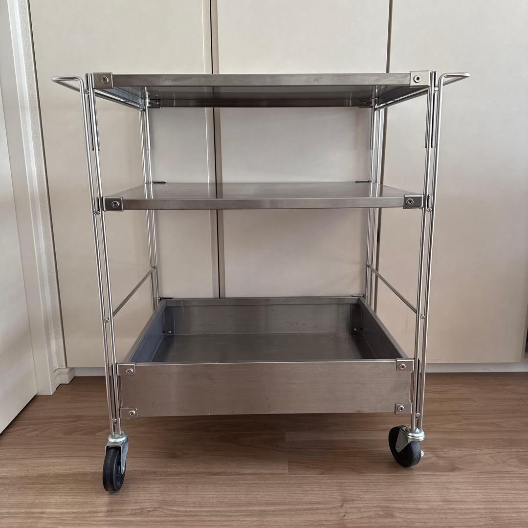 無印良品　ステンレスユニットシェルフワゴン