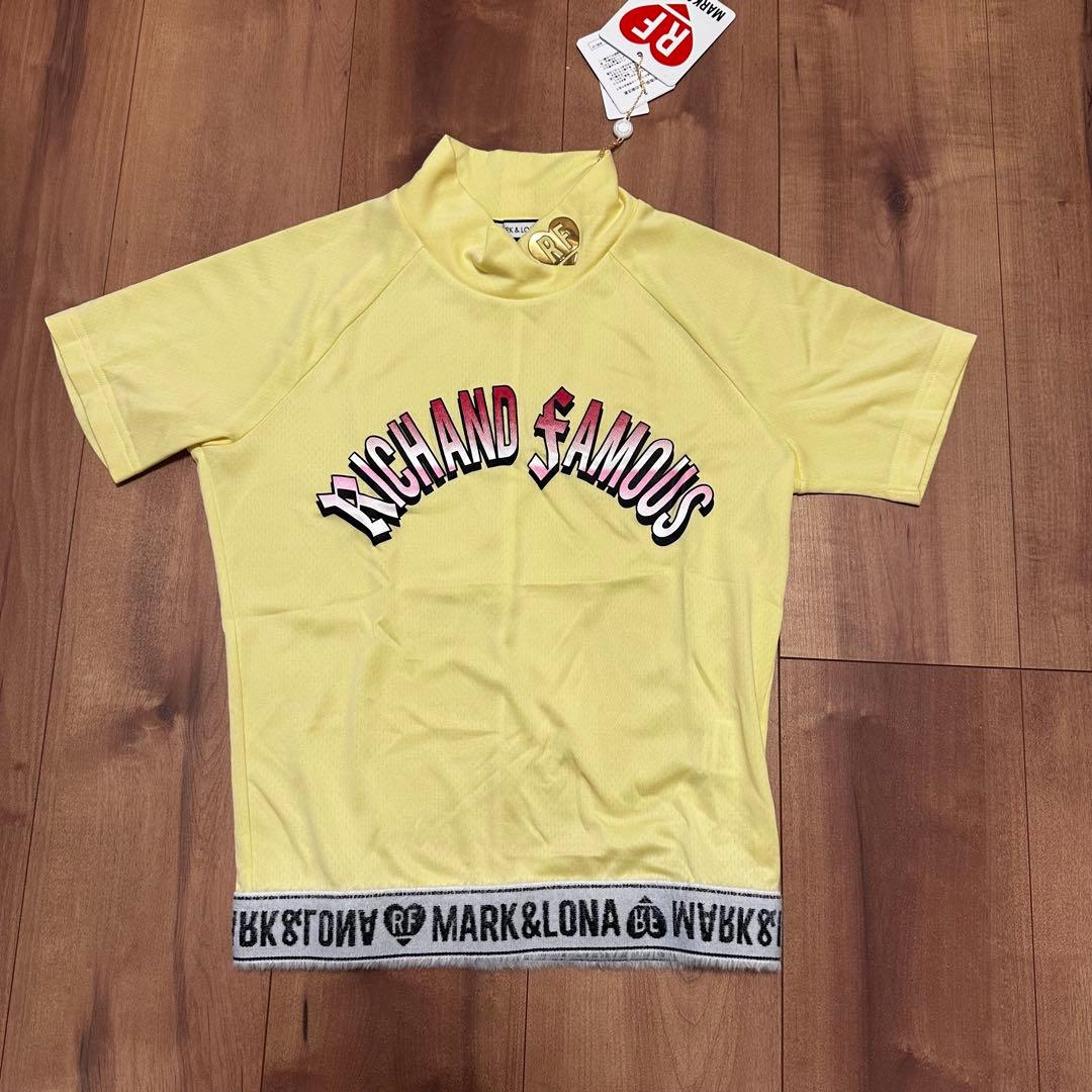 マークアンドロナ　サイズ38 イエロー　半袖　モックネック　丈短め　新品タグ付き