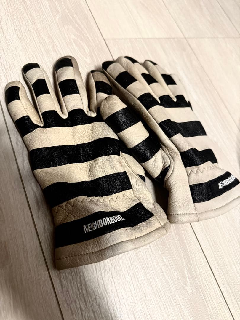 NEIGHBORHOOD ストライプ バイク グローブ ネイバーフッド