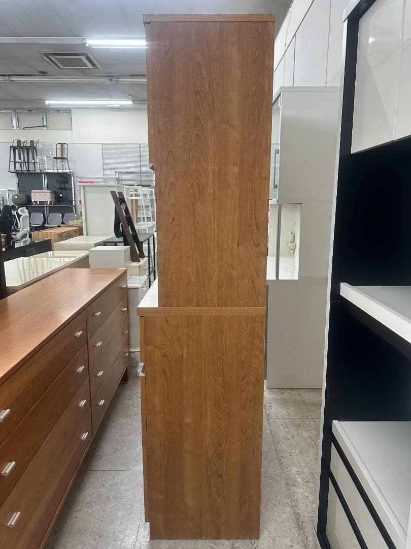 大川家具　食器棚　ブラウン