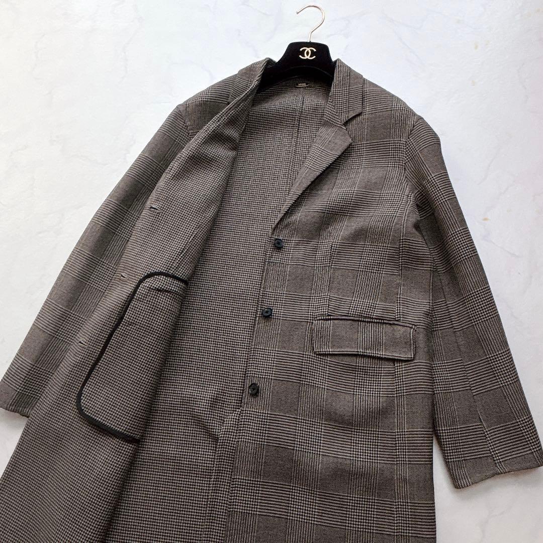 【MUSE de DeuxiemeClasse】リバーコート　ロング　チェック柄