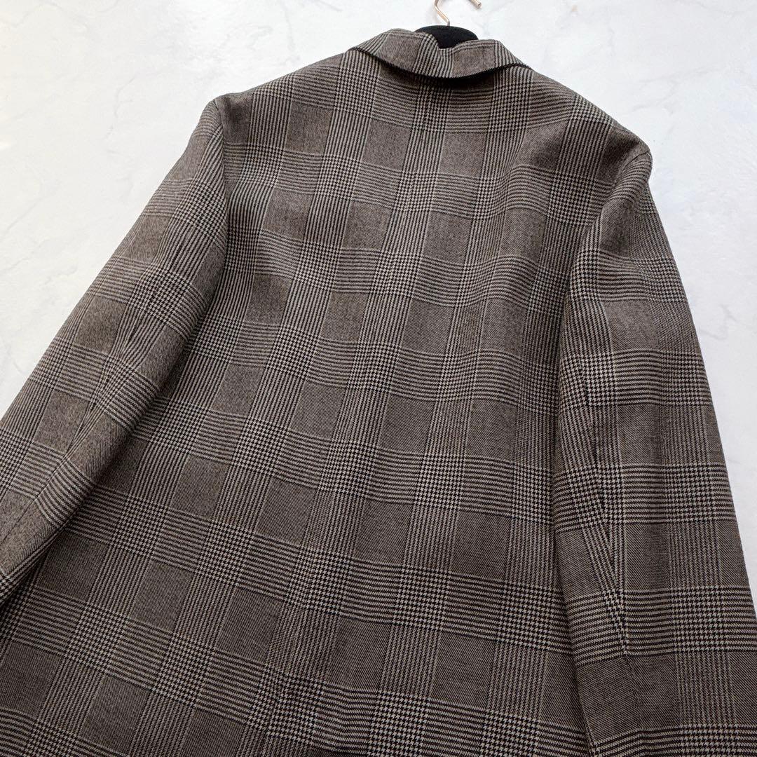 【MUSE de DeuxiemeClasse】リバーコート　ロング　チェック柄