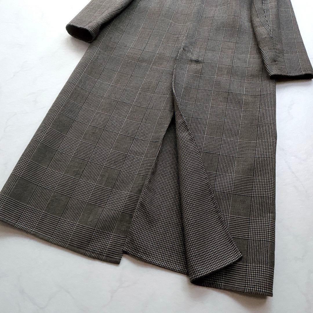 【MUSE de DeuxiemeClasse】リバーコート　ロング　チェック柄