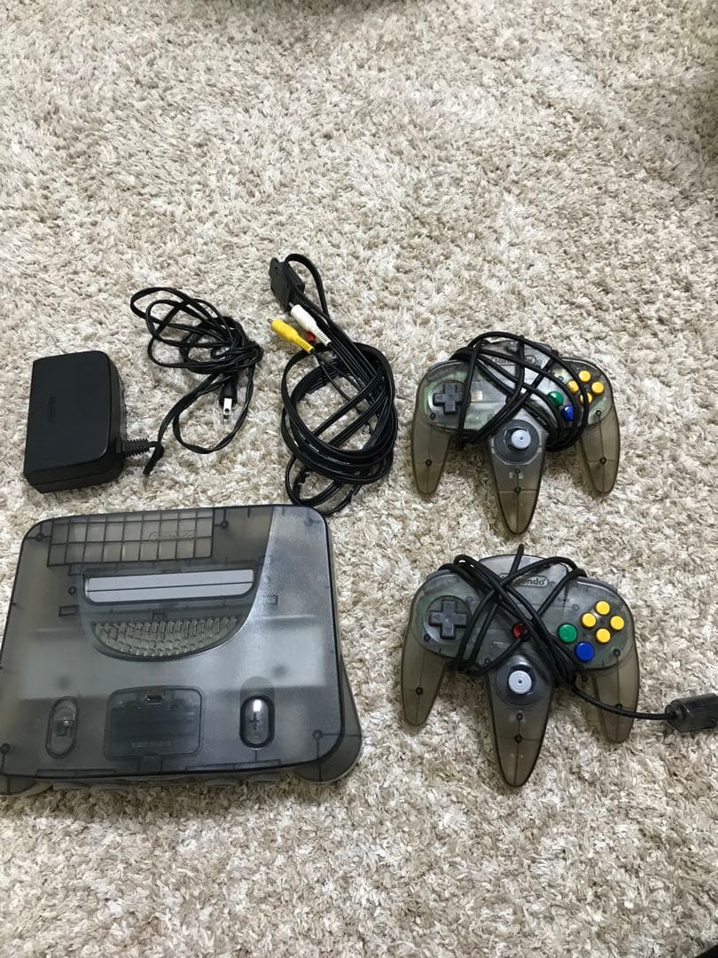 【N64】Nintendo 64 ジャスコ限定 クリアグレー 本体一式