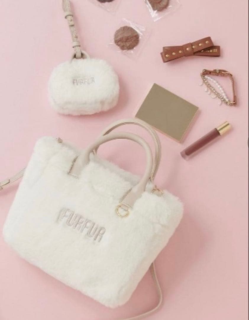 furfur ファーバッグ アイボリー