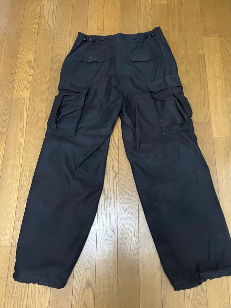 米軍 M-65フィールドカーゴパンツ ウッドランド迷彩 DEEP BLACK染め