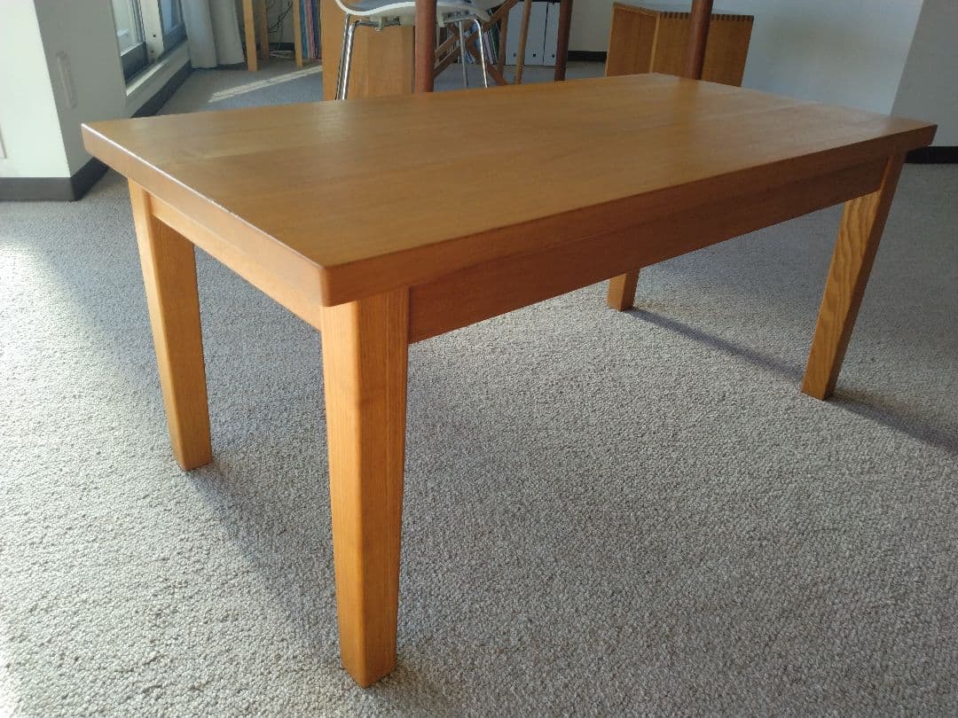 【美品】MUJI無印良品 タモ材ローテーブル/座卓/センター机/カフェラウンジ