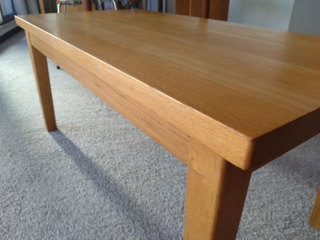 【美品】MUJI無印良品 タモ材ローテーブル/座卓/センター机/カフェラウンジ