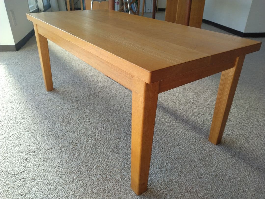 【美品】MUJI無印良品 タモ材ローテーブル/座卓/センター机/カフェラウンジ