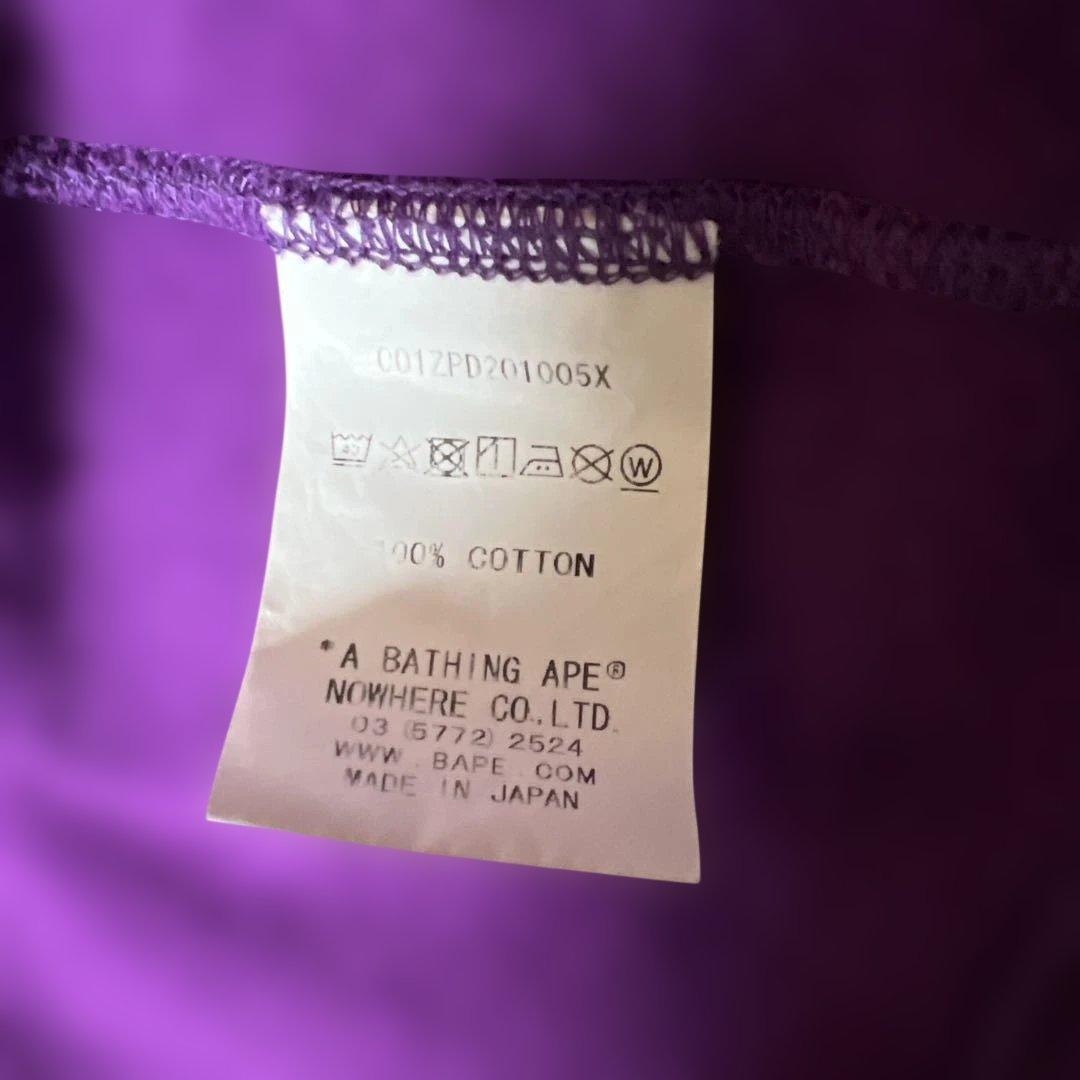 A BATHING APE シャークパーカー　パープル色　Mサイズ　美品