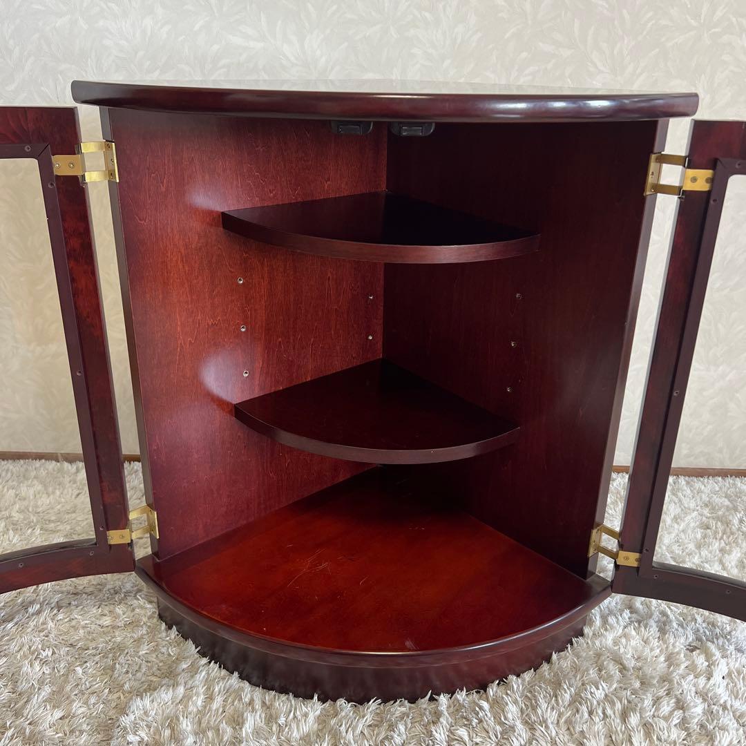 karimoku カリモク コーナーキャビネット 赤茶 オールド OLD ①