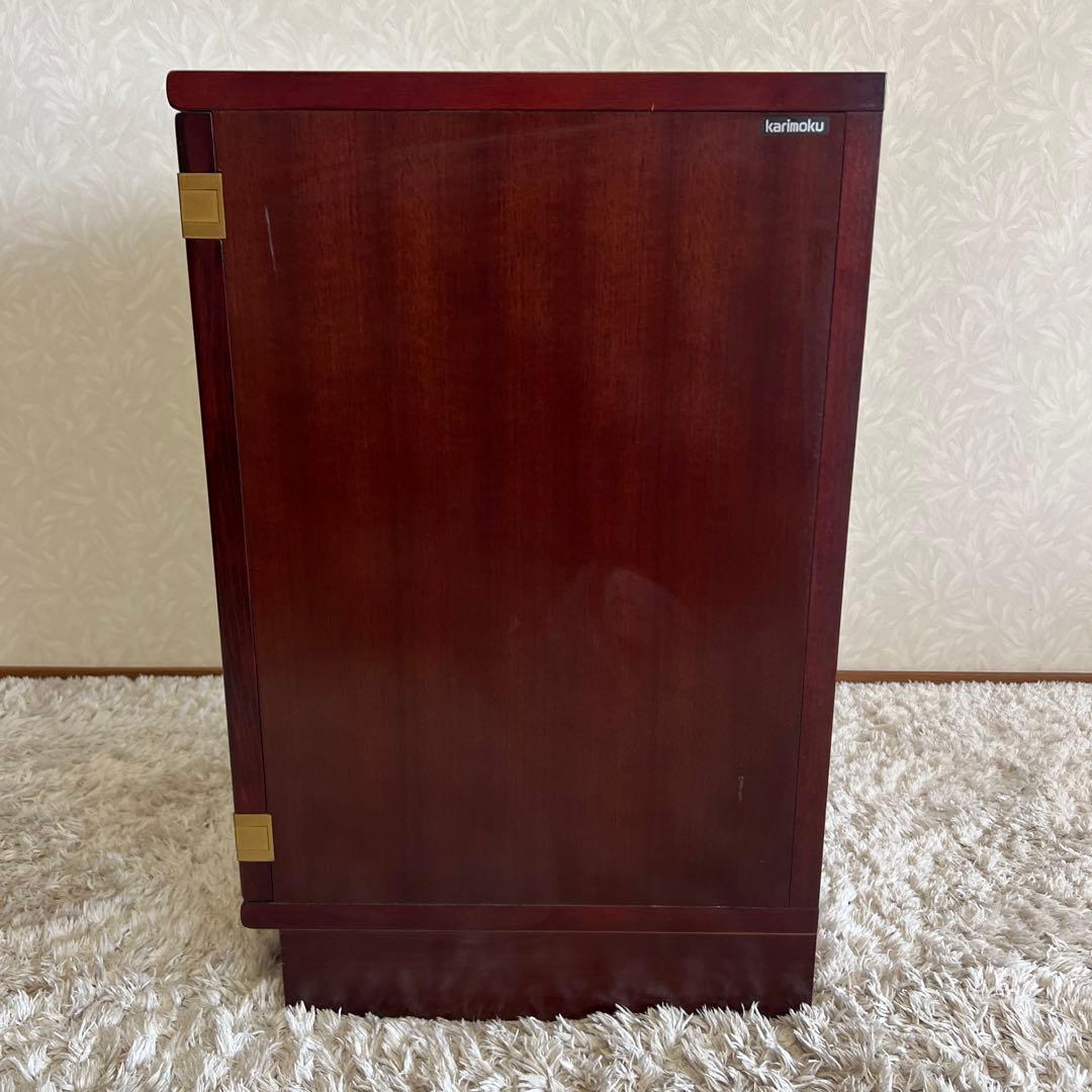 karimoku カリモク コーナーキャビネット 赤茶 オールド OLD ①