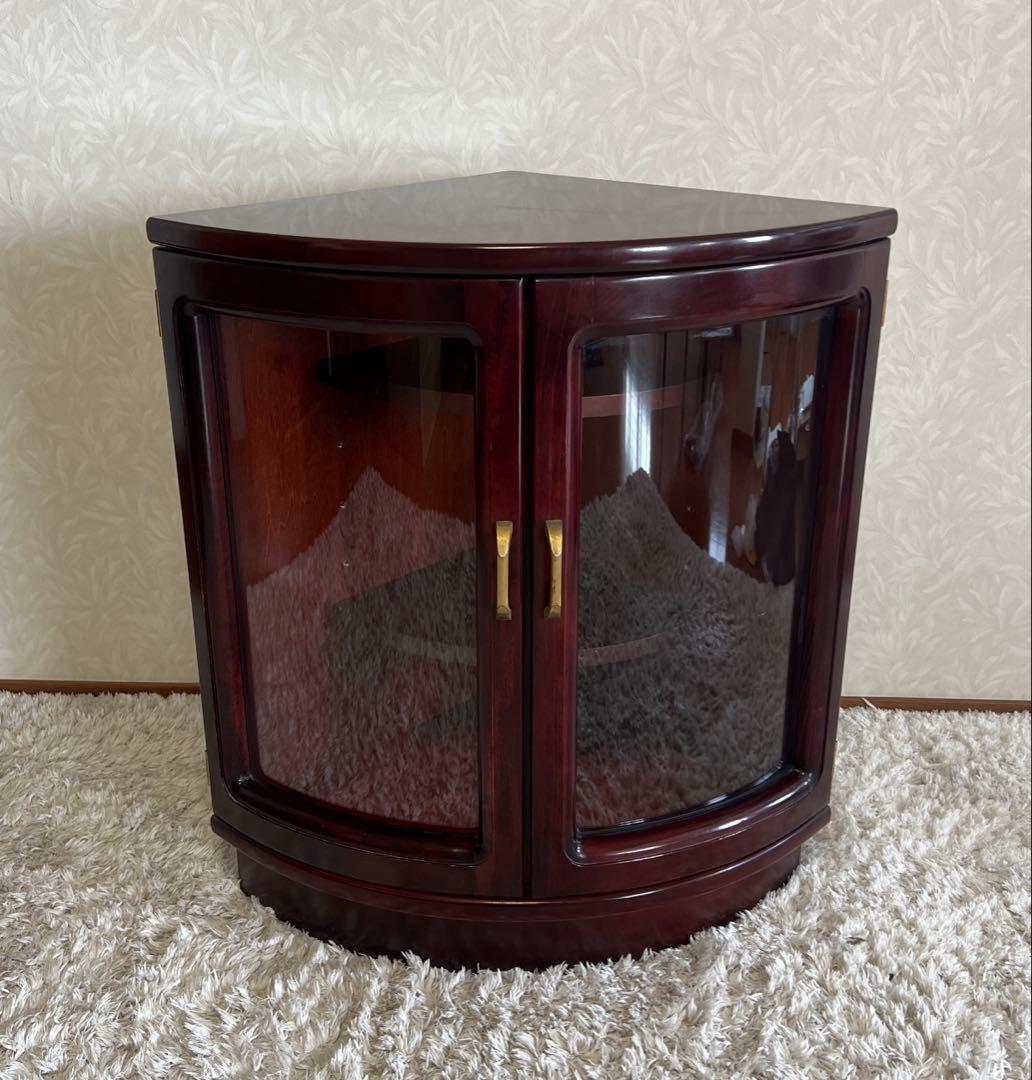 karimoku カリモク コーナーキャビネット 赤茶 オールド OLD ①