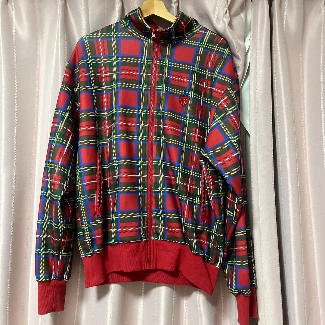 ア*パ様 HEIHEI ヘイヘイ トラックジャケット 赤チェック　上下セット