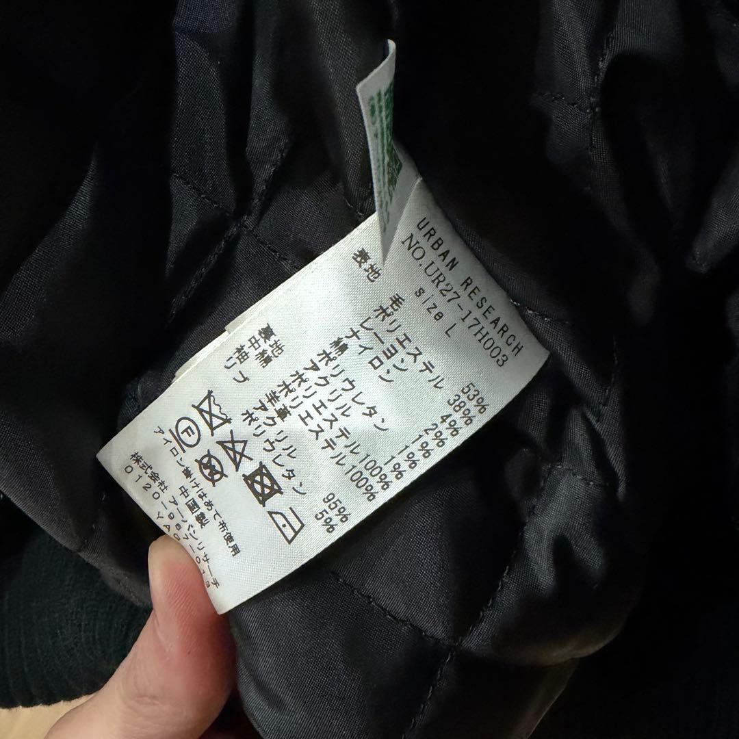 URBAN RESEARCH レザースタジャン ブラック L