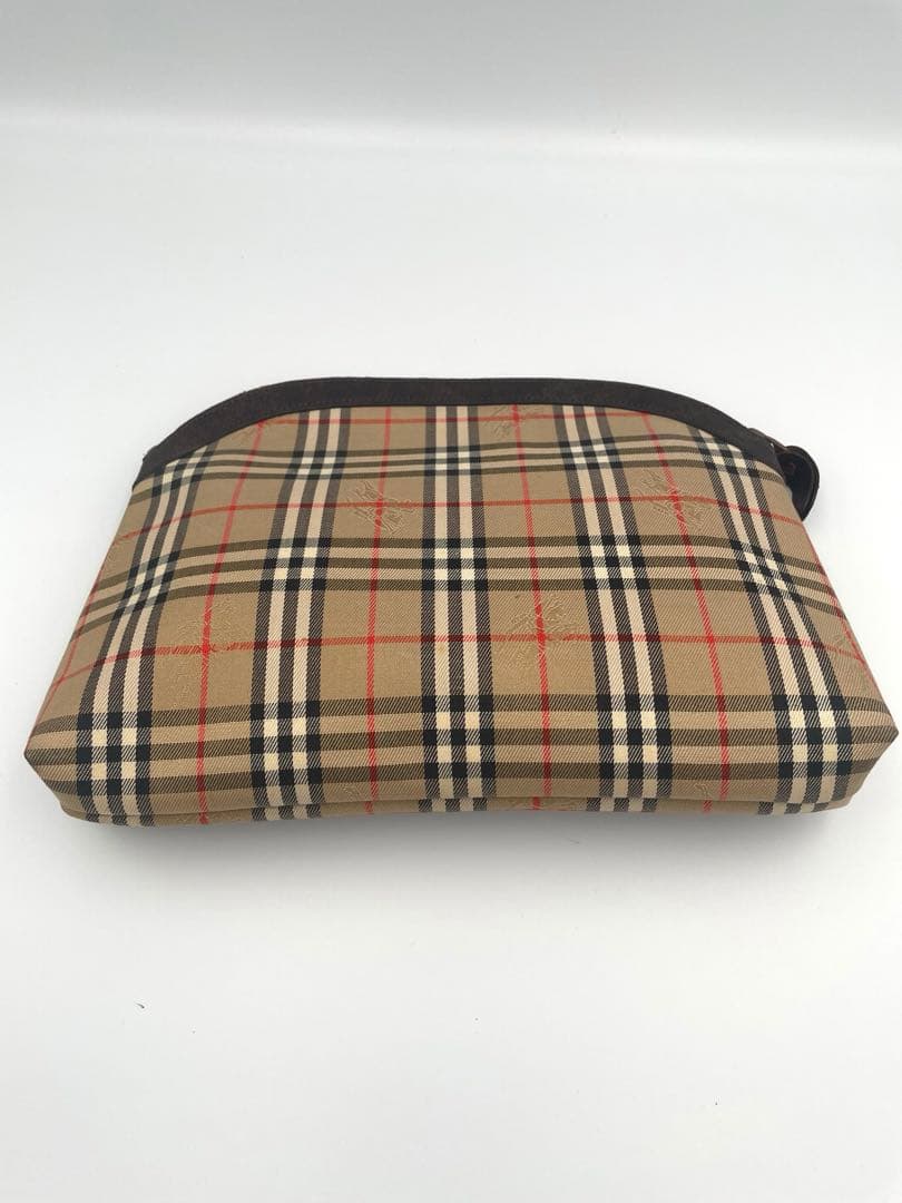 美品 BURBERRY バーバリー クラッチバッグ ノバチェック シャドーホース