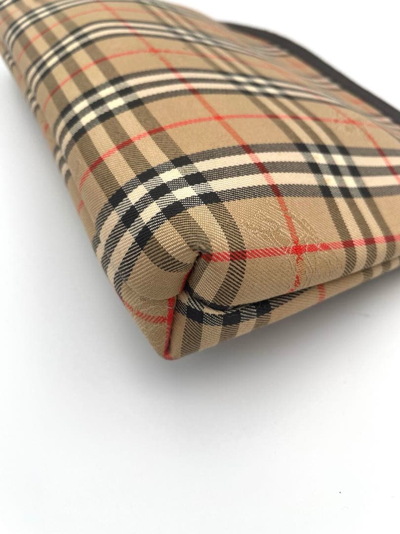 美品 BURBERRY バーバリー クラッチバッグ ノバチェック シャドーホース