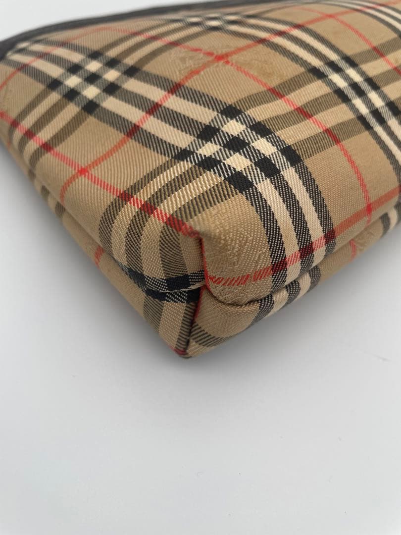 美品 BURBERRY バーバリー クラッチバッグ ノバチェック シャドーホース