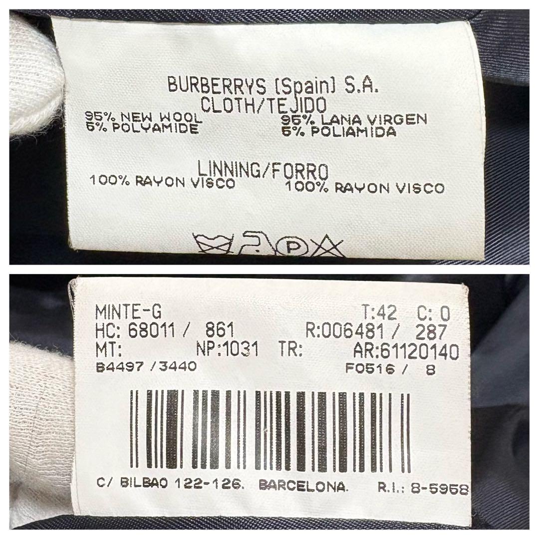 最高級 バーバリー プローサム チェスターコート 超ロング丈 濃紺 大きい 42