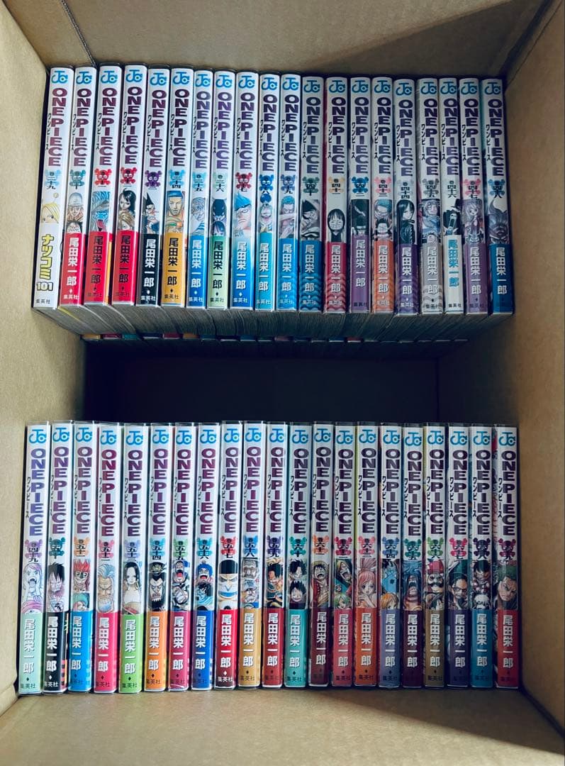 (13) ワンピース　全112巻初版本　帯☆チラシ全巻 + おまけ
