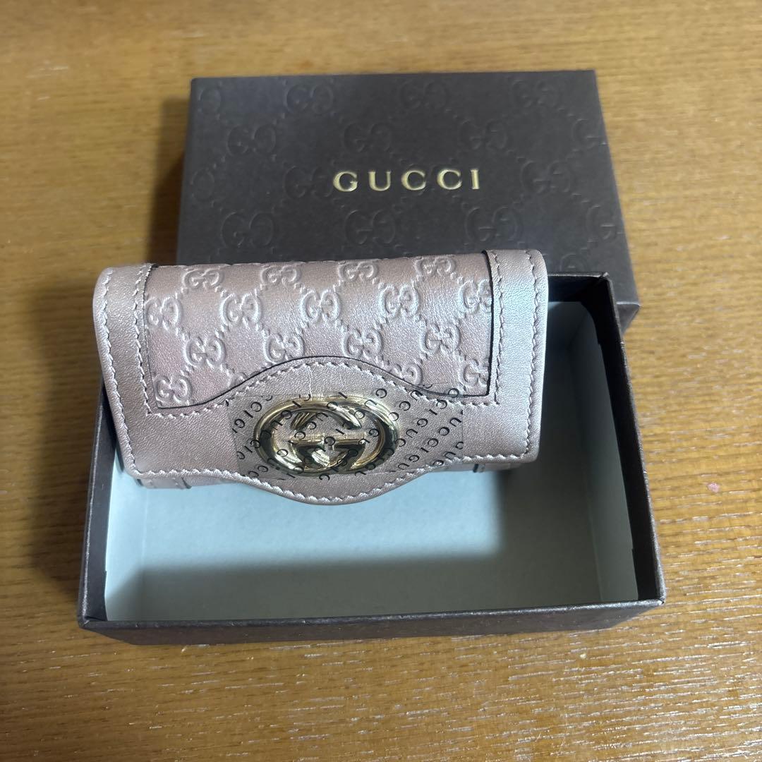 GUCCI　グッチ　インターロッキング　Ｇグッチシマ６連キーケース