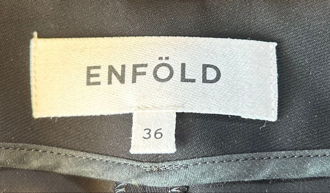 ENFOLD ミリオーネドレープヘムサロペット　36黒