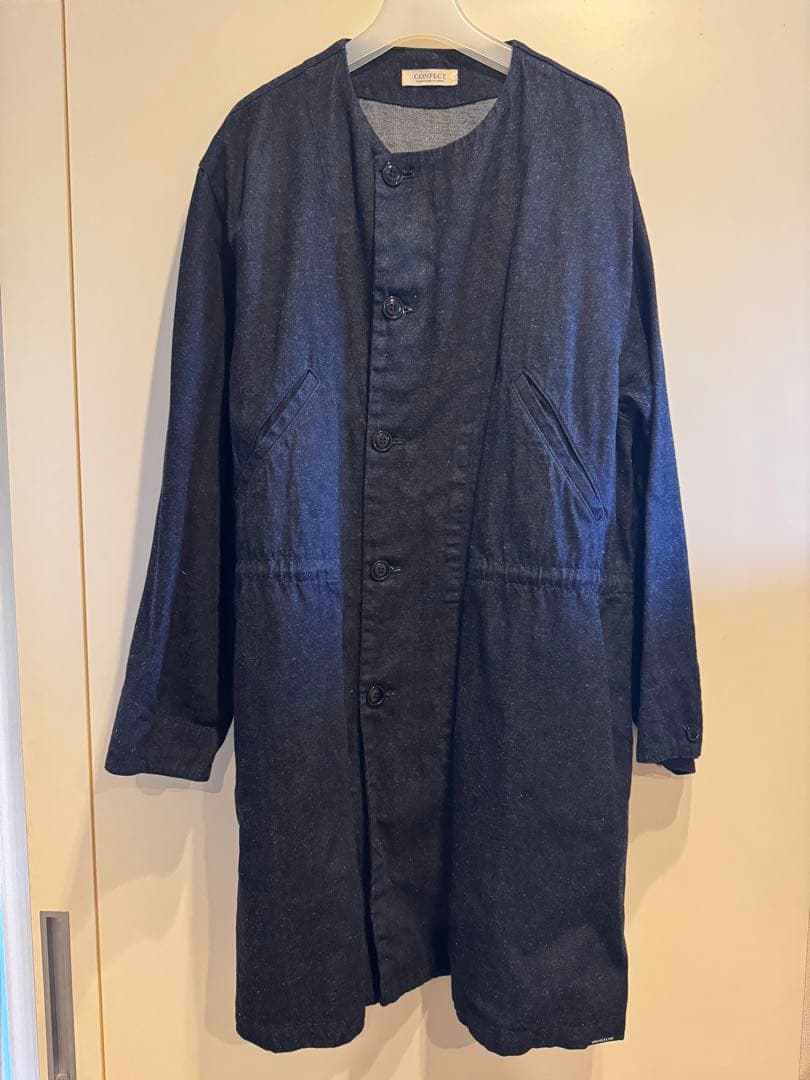 準新品【Nestrobe Confect】ユニセックスデニム ノーカラーコート