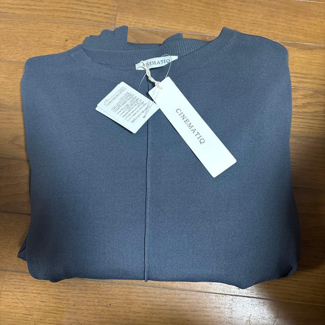 ウエストタックニットセットアップ フリーロング / ブルーグレー 元鈴木さん