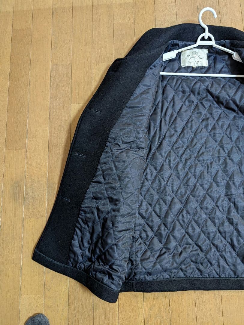 ✨️ メンズ ウールピーコート ✨️金ボタン　L