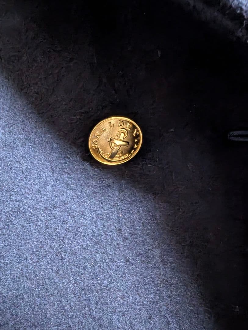 ✨️ メンズ ウールピーコート ✨️金ボタン　L