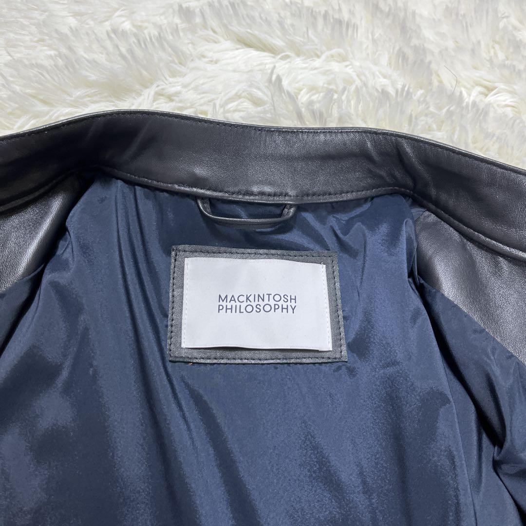 【美品】エンメティ×マッキントッシュ　切替　ジャケット　レザー　デニム　L