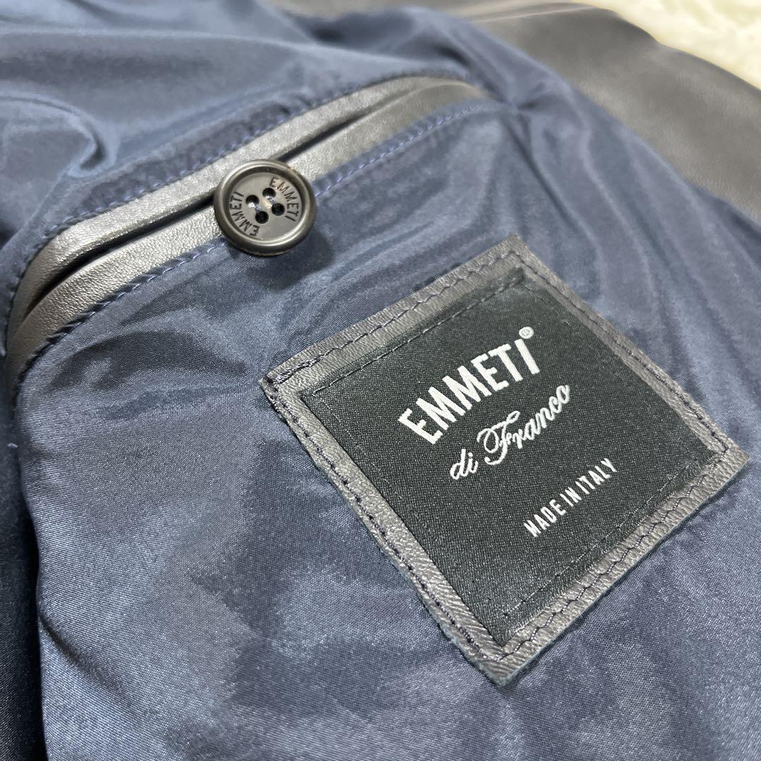 【美品】エンメティ×マッキントッシュ　切替　ジャケット　レザー　デニム　L