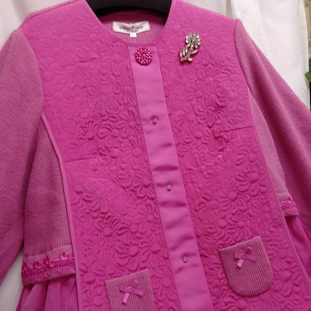 ノーカラーニット、キルティングジャケットサイズ42