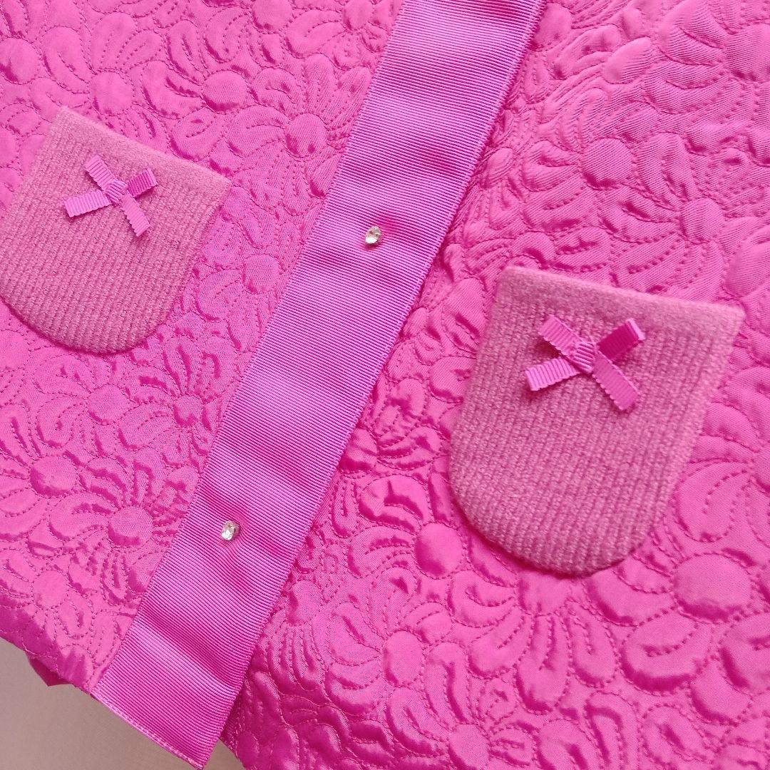 ノーカラーニット、キルティングジャケットサイズ42