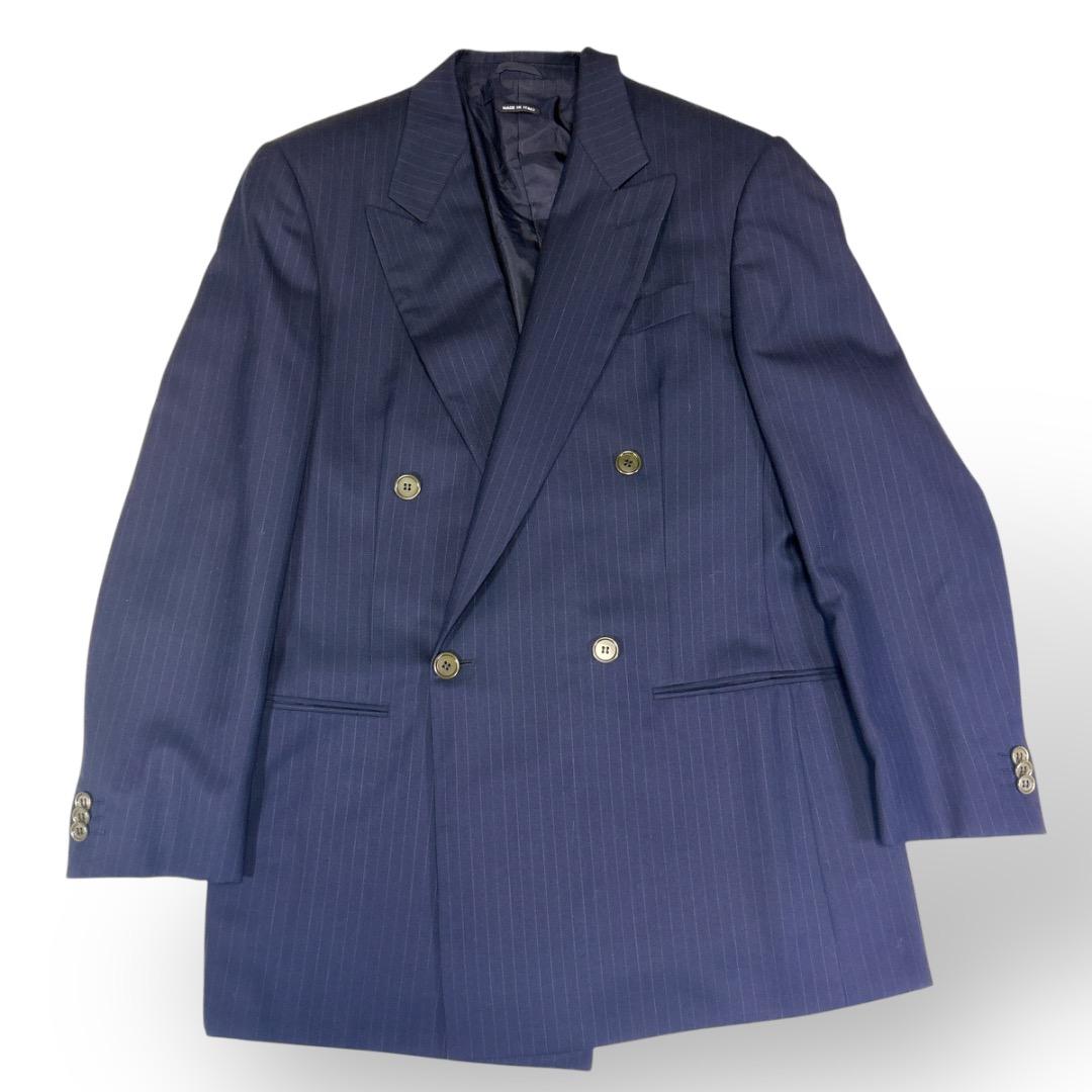 美品　ジョルジオアルマーニ　紺ブレ　セットアップ　ネイビー　紺色　高級　イタリア