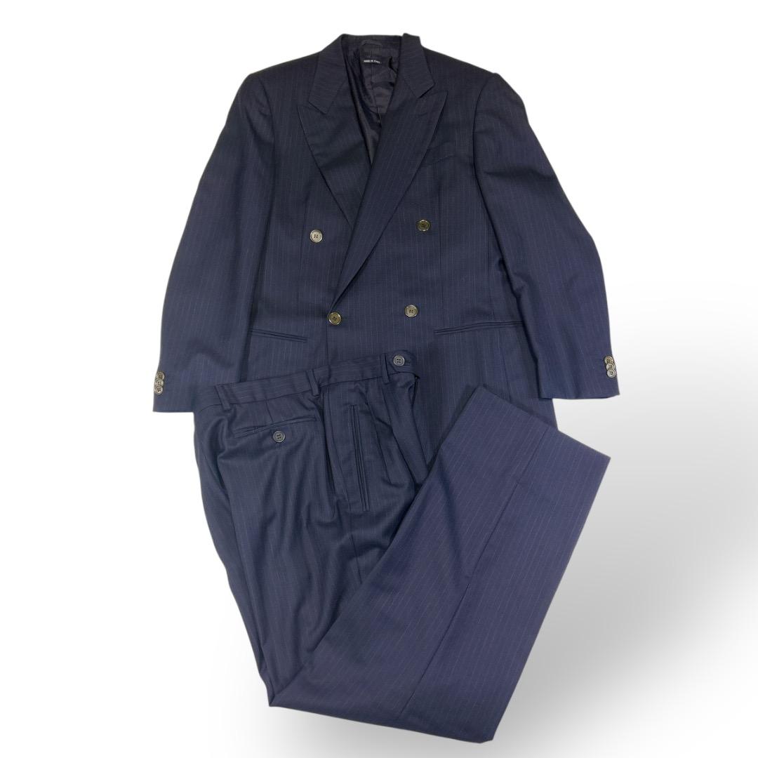 美品　ジョルジオアルマーニ　紺ブレ　セットアップ　ネイビー　紺色　高級　イタリア