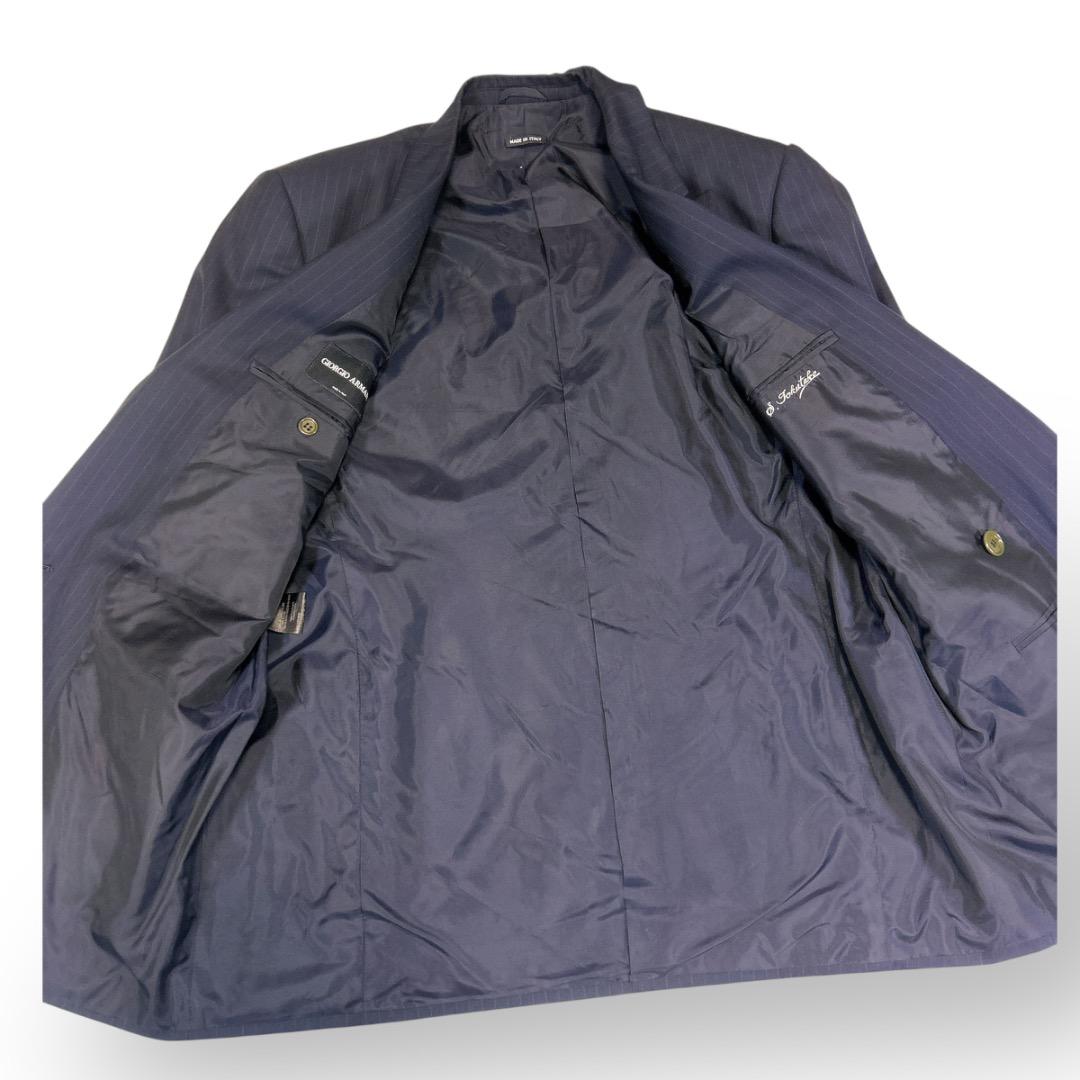 美品　ジョルジオアルマーニ　紺ブレ　セットアップ　ネイビー　紺色　高級　イタリア