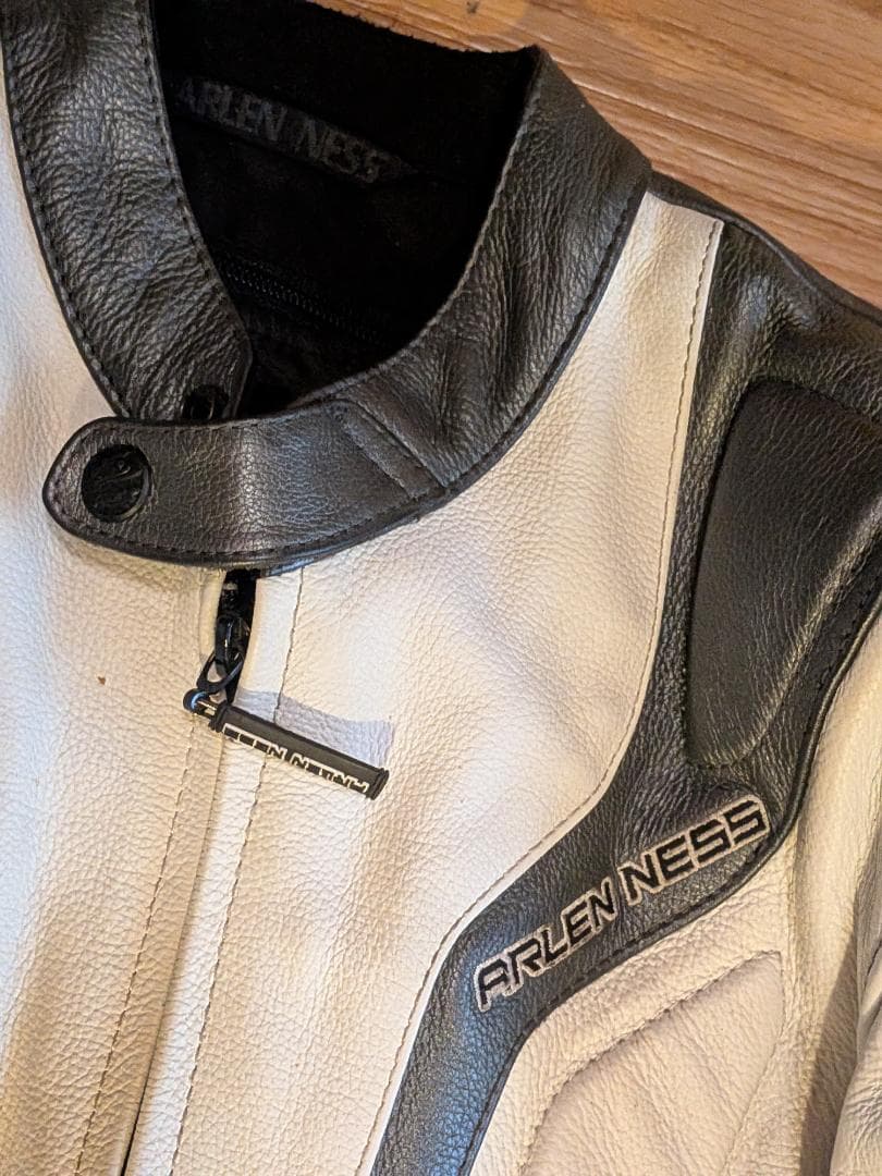 ARLEN NESS レザー ジャケット ホワイト/ブラック