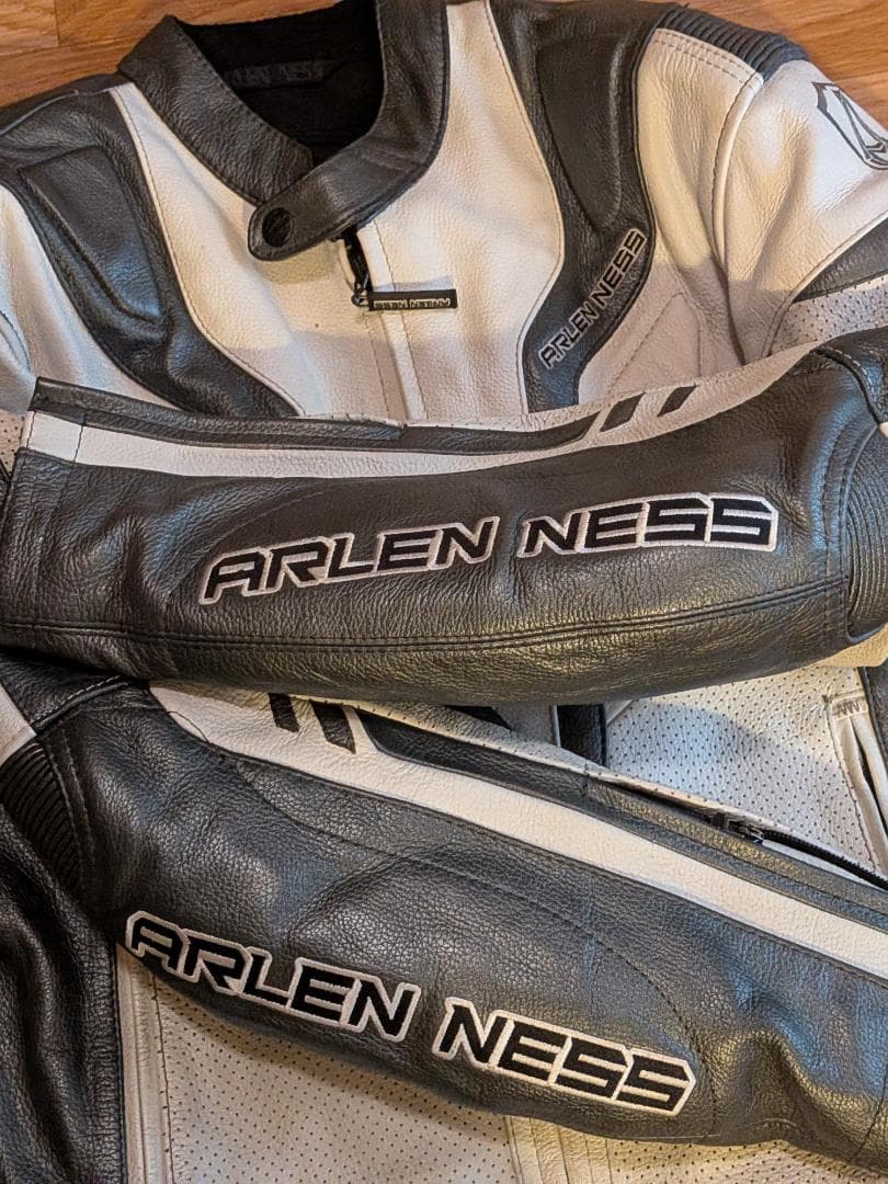 ARLEN NESS レザー ジャケット ホワイト/ブラック