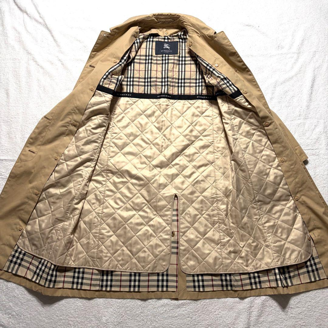 BURBERRY ステンカラーコート　ライナー付　ブラウン　ノバチェック　11